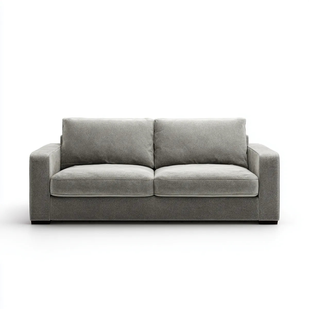 Divano 2 posti grigio in poliestere rettangolare 180 x 88 x 86 cm